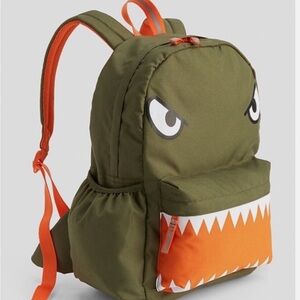 NWT GAP KIDS Monster Backpack - Khaki Green and Orange